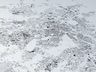 Sofia Streets and Buildings 3D model