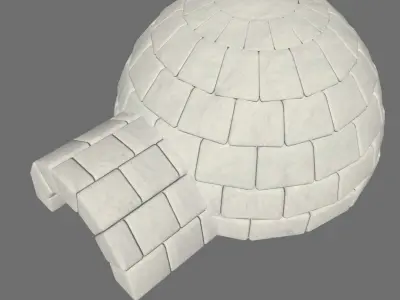 3D IGLOO MODEL Low-poly 3D model