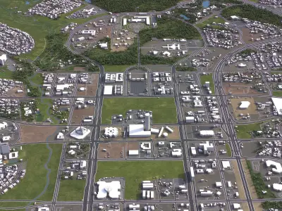 Abuja - 3D City Model Low-poly 3D model