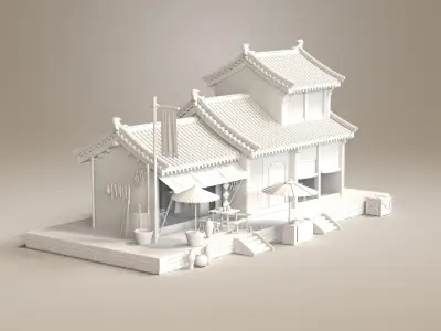 Ancient Chinese architecture 3D model