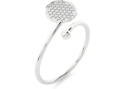 Light Minimalist Diamond Ring 3D print model