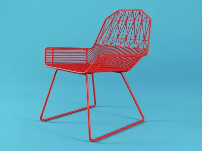 Farmhouse wire chair 3D model