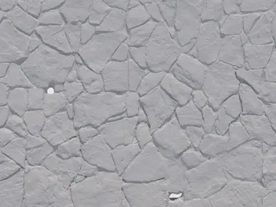 Colorful Stone Wall 3D model