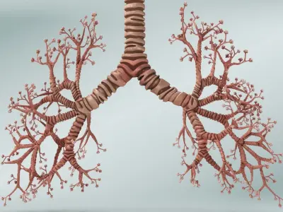 Tracheae Low-poly 3D model