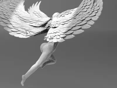 Skating on Heaven  Angel Statue 3D model