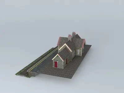 Eco Rail Poddley Dale Station No 1 Dummy! Old Steam Days Free 3D model