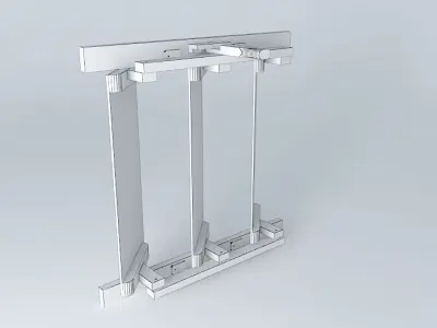 Louvre window for timber frame greenhouse Free 3D model