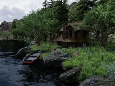 Valley Scene 3D model