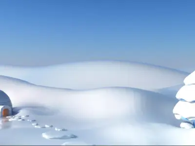  cartoon igloo 3D model