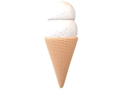 Ice Cream Cone v3 001 Low-poly 3D model