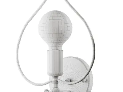 Metal Star Flower Loving Heart Wall Lamp 3D model