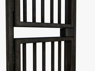 Medieval Door Low-poly 3D model 45