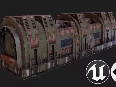 Metal Pump Low-poly 3D model