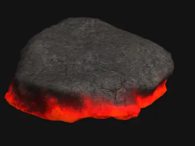Rock 07 - Lava Low-poly 3D model