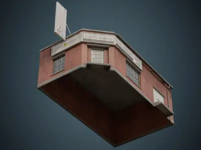 Building 4B Low-poly 3D model