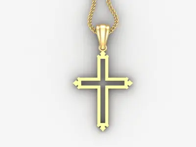 Cross Light Gold 4CP032 3DM STL 3D print model