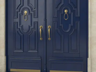 Entrance classic door 27 3D model