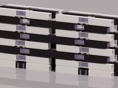 Colorful Container Apartments 3D model