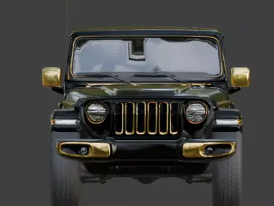 Luxury Gold and Black Off-Road Jeep 3D Model V01 Low-poly 3D model