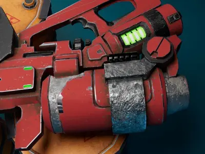 Sci-Fi Gun Futuristic Weapon Low-poly 3D model