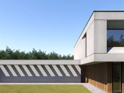 Exterior House Scene 9 Day Night 3D model