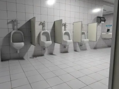 Classic Public Bathroom Low-poly 3D model
