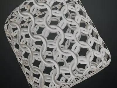 Round Iron Chainmail PBR Seamless Texture