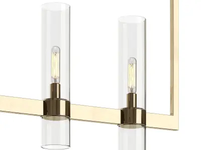 RESTORATION HARDWARE RAVELLE LINEAR CHANDELIER Polished Nickel 3D model