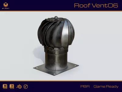 Roof Vent 06 Low-poly 3D model