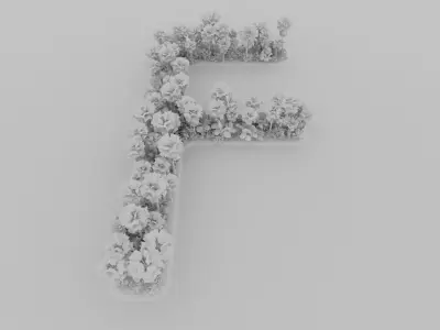 F Alphabet Island 3D model