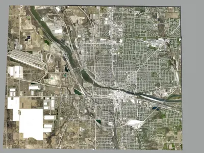  Cityscape Joliet  Illinois USA 3D model