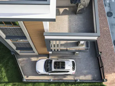 Modern Box-Style House Exterior 3D model