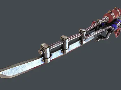 Fantasy Sword 20 3D Model Low-poly 3D model