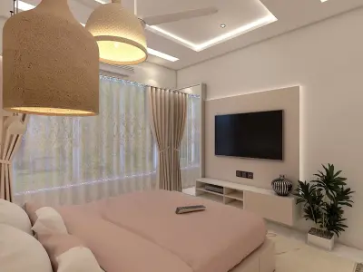 BEDROOM modern design in chennai 3D model