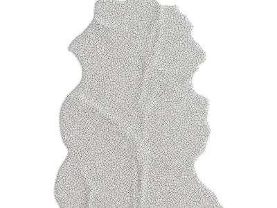 Sheepskin skin rug 3D model