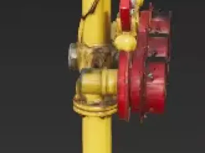 Antique Mechanical Semaphore Traffic Sign 3D Model Low-poly 3D model