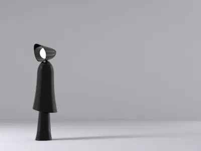 Maids standing bedside lamp 3D model