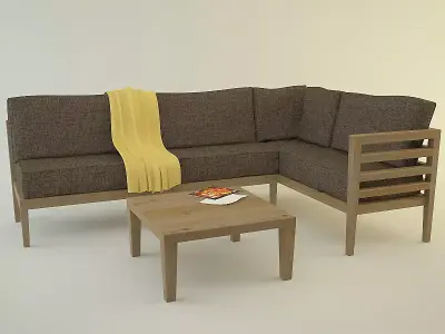 Outdoor exterior sofa 3D model