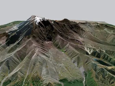Volcano Shiveluch Kamchatka  3D model