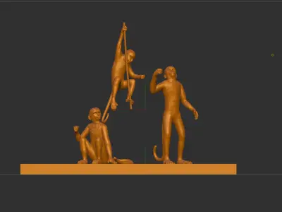 The Monkey Lamp 3D print model