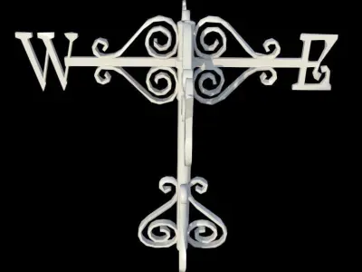 Direction Sign Low-poly 3D model