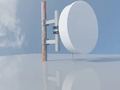 Parabola In  The Space Low-poly 3D model