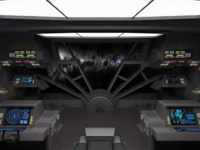 StarGate F-304 Daedalus Battlecruiser Bridge 3D model