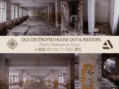 Photo Textures Reference Pack Abandoned and Old Destroyed House 3D model