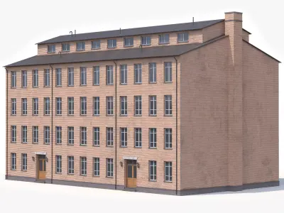 Residential Building PBR Low-poly 3D model