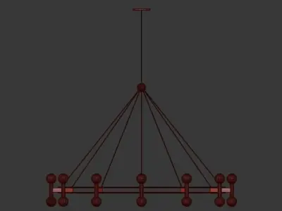 Large Scandinavian Chandelier 3D model