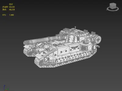 Next Generation Tank Low-poly 3D model