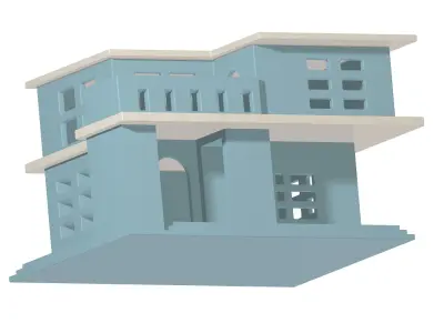 Exquisite Cartoon Villa 3D print model