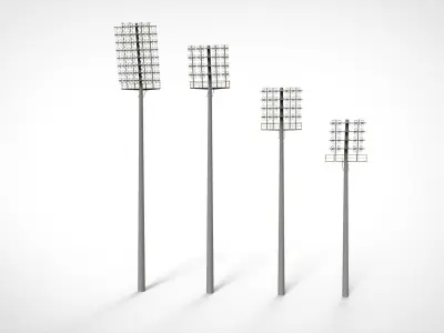 floodlight 1 stadium light tower 3D model