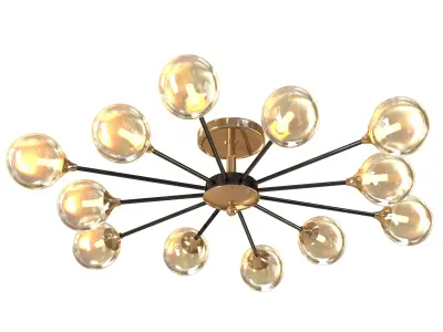 Sputnik Chandeliers Modern LED  Free 3D model